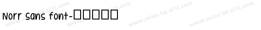 Norr Sans font字体转换